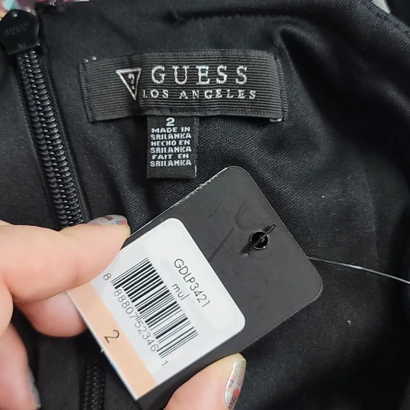 Guess Scuba Tropical Spaghetti Straps Mini Dress - Picture 12 of 12